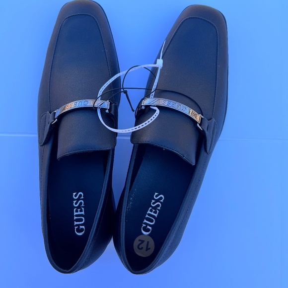 Guess Black Dress Loafers Men’s Size 12 Slip On Formal Shoes Business Casual main image 4